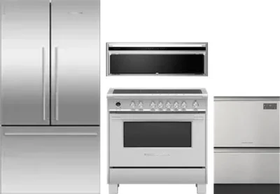 4 Piece Package Includes Refrigerator, Range, Hood And Dishwasher